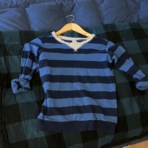 Carter's Navy and Blue Striped Sweatshirt